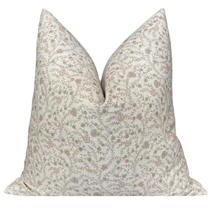 Ditsy Vine Floral Print Throw Pillow Cover, Cover Only, Double Sided